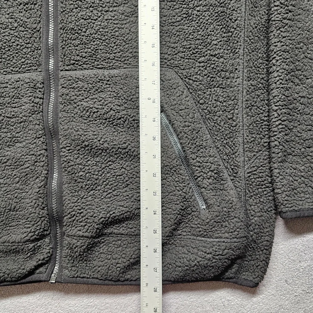 Polo Ralph Lauren Performance Jacket Mens XL Charcoal Gray Sherpa Fleece Zip-Up